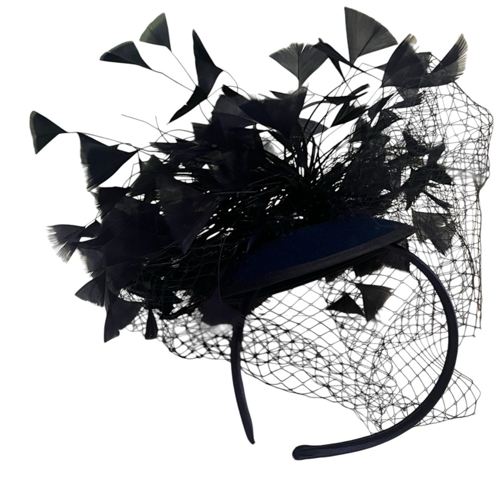 Navy Blue Feather fascinator headband Women’s